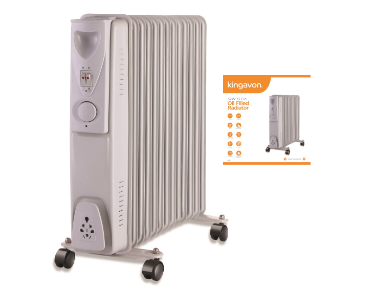 3kw Electric Radiator Heater Oil Filled 13 Fin Portable Heat Setting  Thermostat | eBay