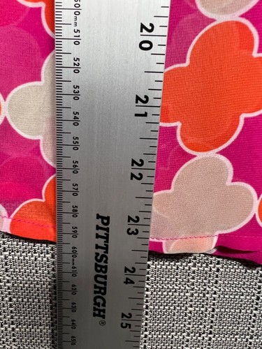 Banana Republic women's collared blouse sleeveless pink/orange geometric size 4 - Picture 5 of 8