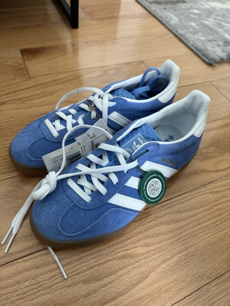 adidas gazelle silver green womens Adidas Gazelle Indoor Blue Fusion – Hypedfam main image 1