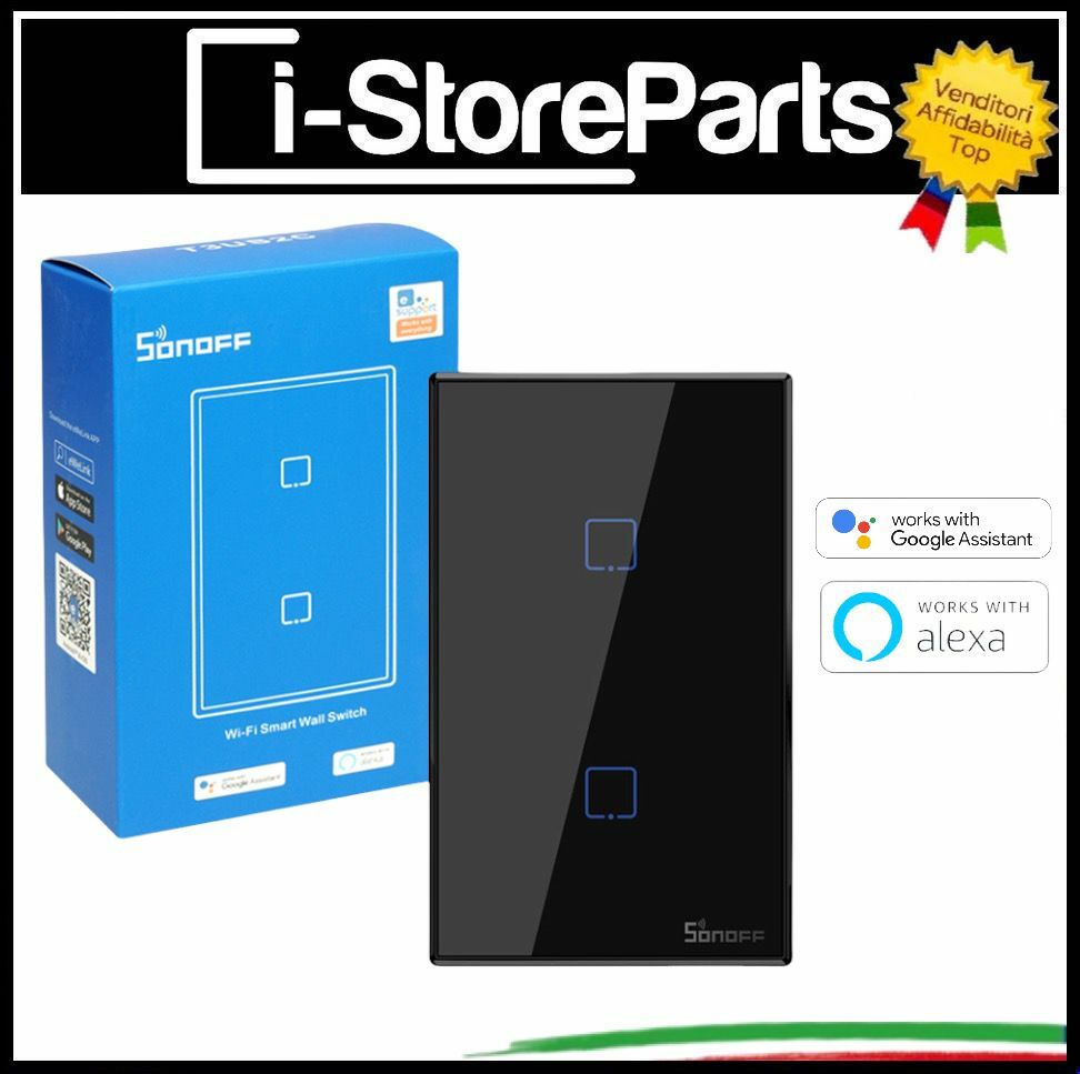 Itead Interruttore da parete Sonoff T0 - T0EU3C - Wi-Fi - Opencircuit Itead Interruttore da parete Sonoff T0 - T0EU3C - Wi-Fi - Opencircuit