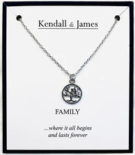 NWT Kendall & James Silver tone Tree of Life Adjustable 15 in to 18 in Necklace