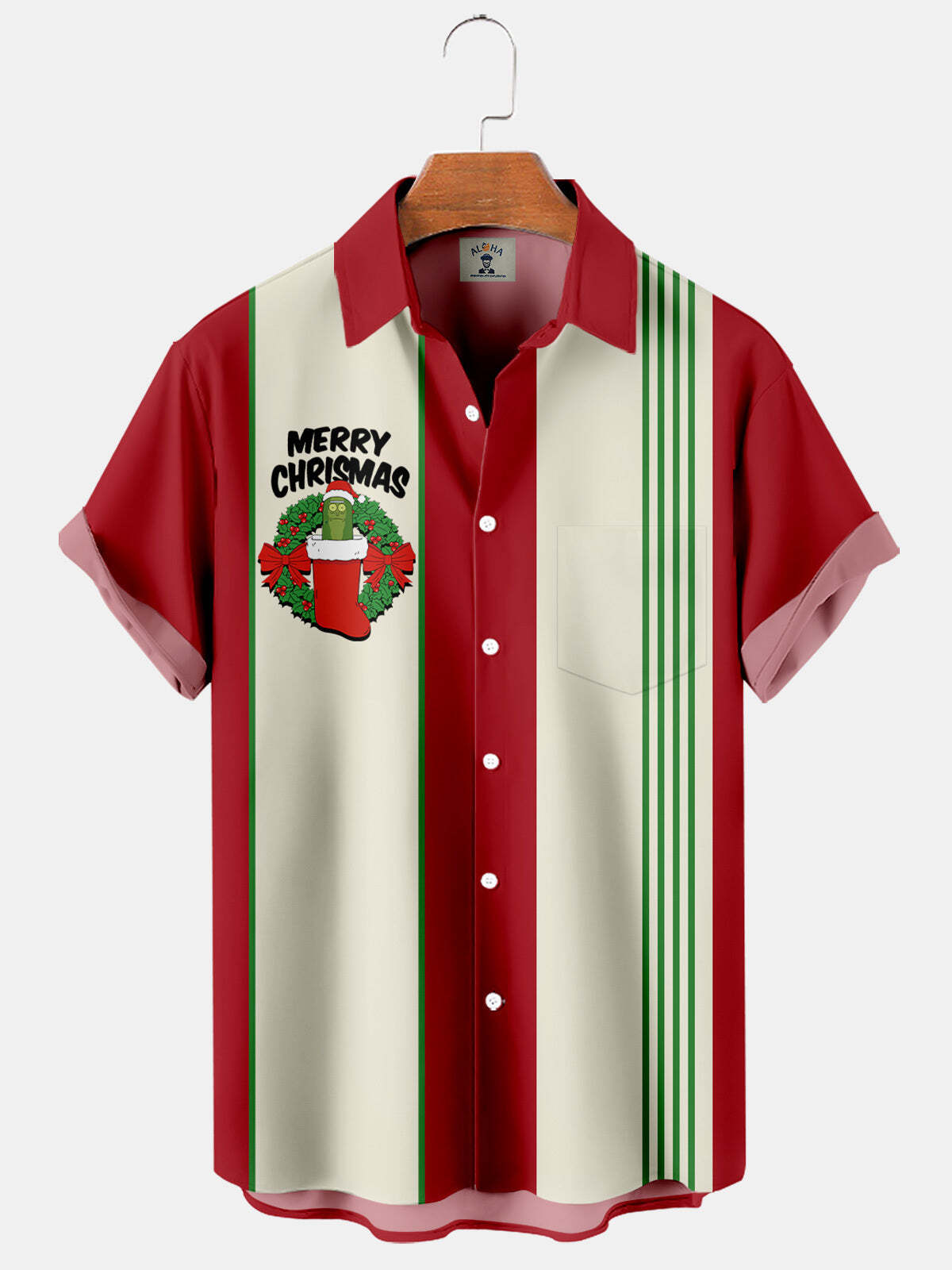 Camisa Hawaiana Feliz Navidad Divertida Bug