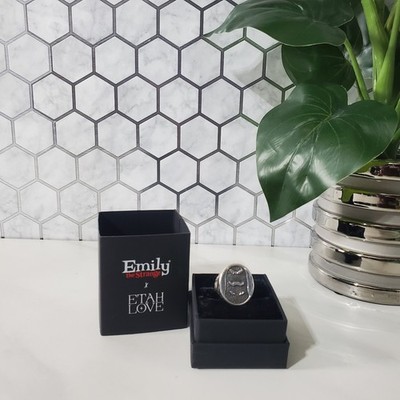 Etah Love Emily The Strange 925 Sterling Double Face Ring Size 7