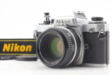 [Near MINT] Nikon FE Silver SLR 35mm Film Camera Ai 50mm F1.8 Lens From JAPAN