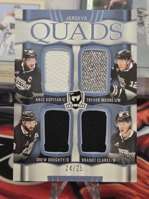 2024-25 Upper Deck The Cup Quads Kopitar Clarke Doughty Moore /25 #C4-KMDC