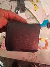 Men's Zipper RFID Blocking Premium Leather Zip-Around ID Bifold Wallet