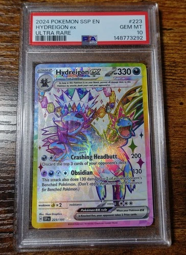 Hydreigon ex 223/191 PSA 10 Ultra Rare Surging Sparks Pokemon Card