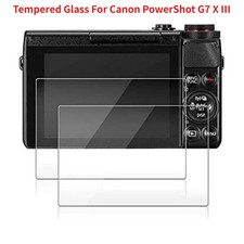 2PCS Canon PowerShot G7 X III G7X3 G7XIII Camera Tempered Glass Screen Protector
