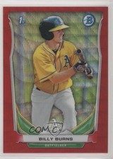 2014 Bowman Prospects Chrome Red Wave Refractor 14/25 Billy Burns #BCP19 s3g