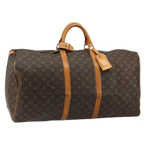 LOUIS VUITTON Monogram Keepall 60 Boston Bag M41422 LV Auth ka4728A