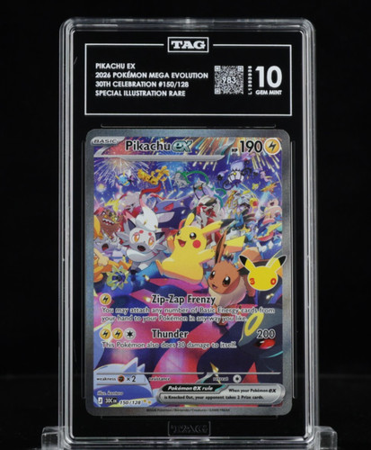 Pikachu ex 150/128 Night SIR 30th Anniversary Celebration - TAG 10 - 983