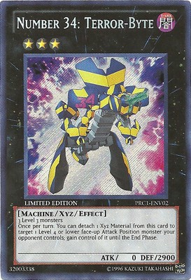 Number 34: Terror-Byte - PRC1-ENV02 - Secret Rare - Limited Edition - Heavily Pl