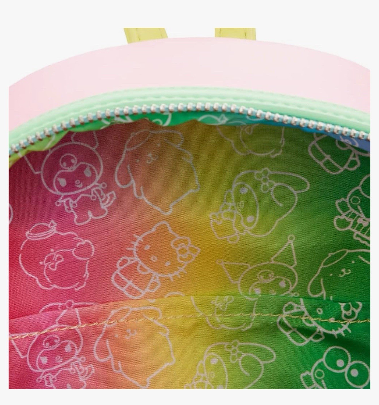 LOUNGEFLY Sanrio Hello Kitty And Friends Color Block Backpack 10 3/16in EUC image 2
