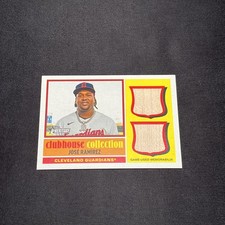 Jose Ramirez Dual RELIC Clubhouse Collection 2025 Topps Heritage Card CCSDR-JRA