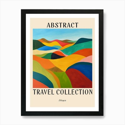 Abstract Travel Collection Poster E Framed Wall Art Poster Canvas Print Picture