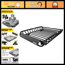 Universal Steel Roof Rack Cargo Basket 46x36 For Cars Suvs Vans Rvs - 150 Lb C