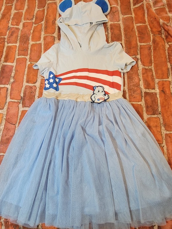 Care Bears Patriotic Hooded Tutu Dress Size 8 Girls
