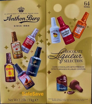 Anthon Berg Dark Chocolate Liqueur Liquor Bottles 64 cnt 2.2 lbs EXPED SHIPPING!