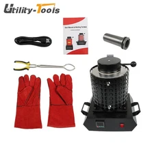 Upgraded Electric Gold Melting Furnace Forge kit+Mesh 3KG Crucible 1400W