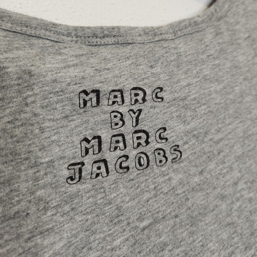 y2k Vintage Marc Jacobs Bulldog Baby Doll Tee Shirt Top Gray Small Rare - Picture 6 of 7