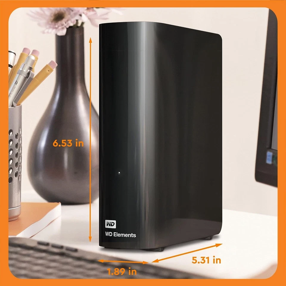 WD 10 TB Elements Desktop External Hard Drive - USB 3.0, Black 10TB - Image 4 of 4