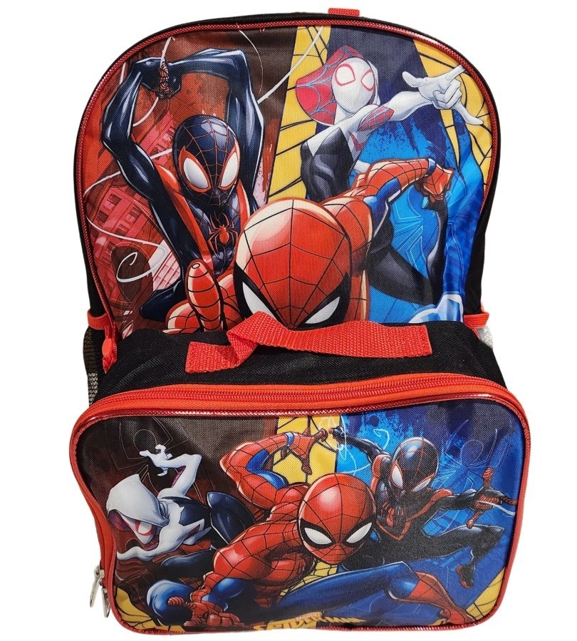 M*o様 BISERA 6パックセット Spiderman Ghost Gwen Miles Morales School Backpack Lunch Box Set