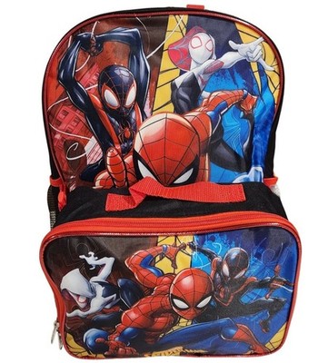 Spiderman Ghost Gwen Miles Morales School Backpack Lunch Box Set Gift Toy  16