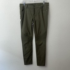 Prana Womens Size 10 Olive Green Stretch Hiking Moto Pants Outdoor Casual