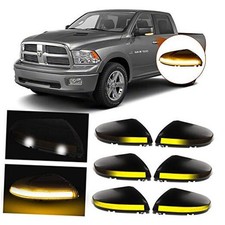 2PCS Mirror Turn Signal Light Compatible with 2009-2014 Dodge Smoke One Pair 