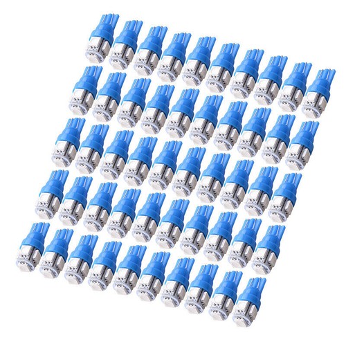 50x Blue T10 Wedge Canbus ERROR FREE 5050 5SMD Car LED Light bulbs W5W 168 & - Picture 6 of 9