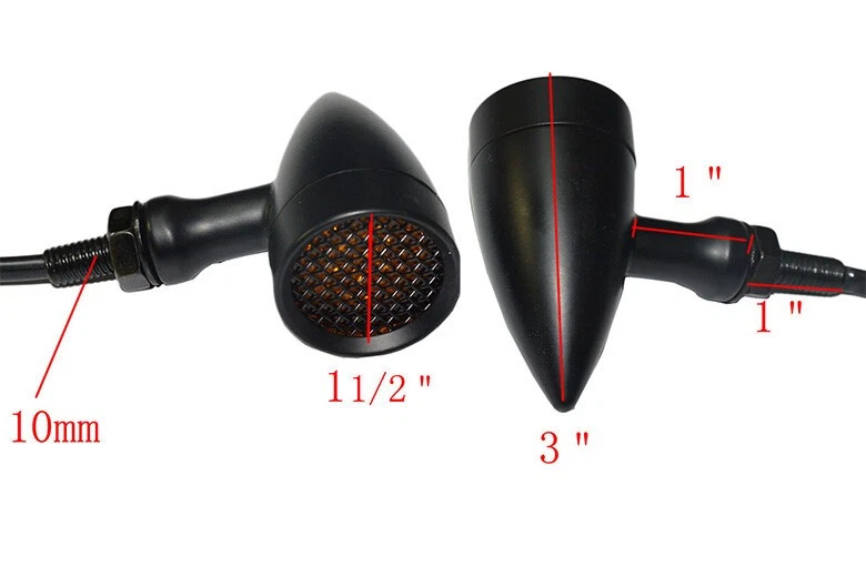 4x  LED Turn Signal Lights Blinker Indicator For Harley Davidson Sportster Dyna - Изображение 3 из 4