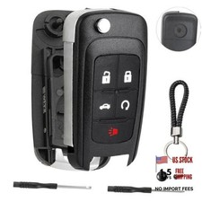 5 Button Key Fob Shell Replacement for Chevy Cruze Camaro Impala Equinox GMC
