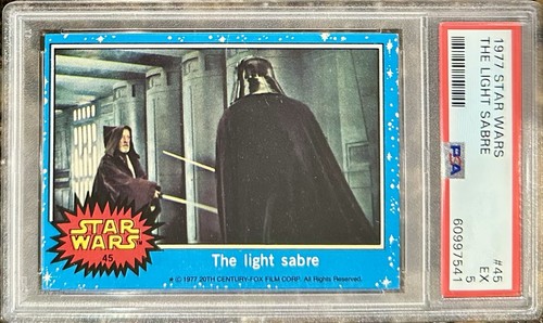 1977 Topps Star Wars #45 The light sabre — PSA 5
