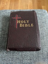 Nueva Santa Biblia Católica 1949-1951-1952, Cuero/Dorado, Ilustraciones en Color