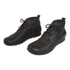 Think Menscha Damen Stiefeletten Schnürstiefel Leder braun beguem 38