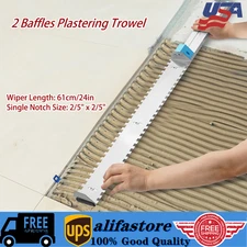 24 in Wall Tile Leveling Tool Square Notch Tiling Masonry Hand Trowel 2/5"x2/5"