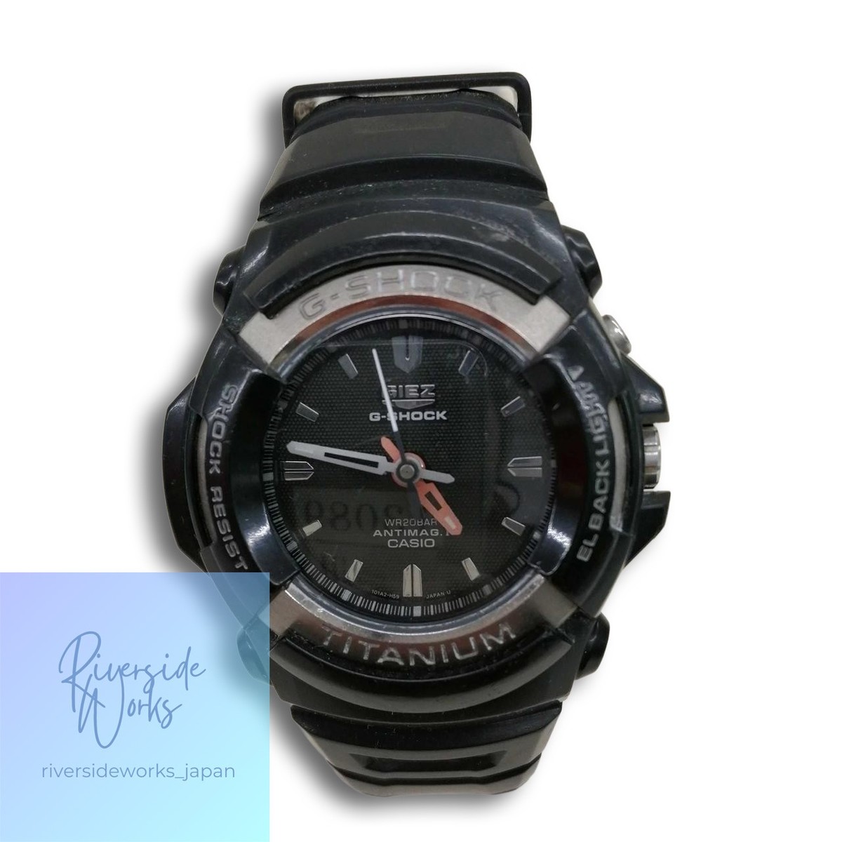 CASIO G-SHOCK GIEZ GS-500 Black Burgundy Watch 20BAR From Japan