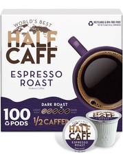 Espresso Roast Coffee Pods, 100 ct, Dark Roast in Single Serve Pods 100 Ar...