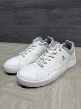 NO INSOLES On The Roger Advantage Women 10 All White Vegan Leather CloudTec