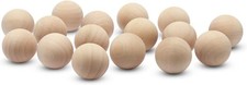 1-1/4 Inch Small Wood Balls, Pack of 10 Wooden Balls for Crafts and DIY Project,