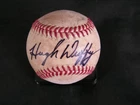 Hugh Duffy Signed Baseball Used Vintage EX LOA Turn of the Century .326 Boston