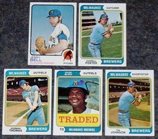 1973 - 74 Topps Milwaukee Brewers Lot #5