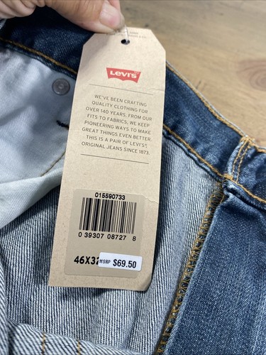 Jeans Levi's 559 para hombre 46x32 grandes y altos relajados rectos 100 % algodón denim nuevos con etiquetas - Imagen 11 de 20