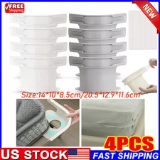 4PCS Lock Sheet Holders Keep Sheets Tight Heavy Duty Straps Fit All MattresseDY