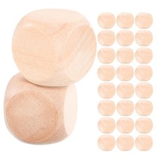 50 Pcs Handmade Graffiti Dice Blank Square Blocks 6 Sided Wood Dices
