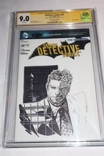 CGC SS 9.8 Detective Comics 20 Original Comic Sketch Art P Tan Two-Face OOAK
