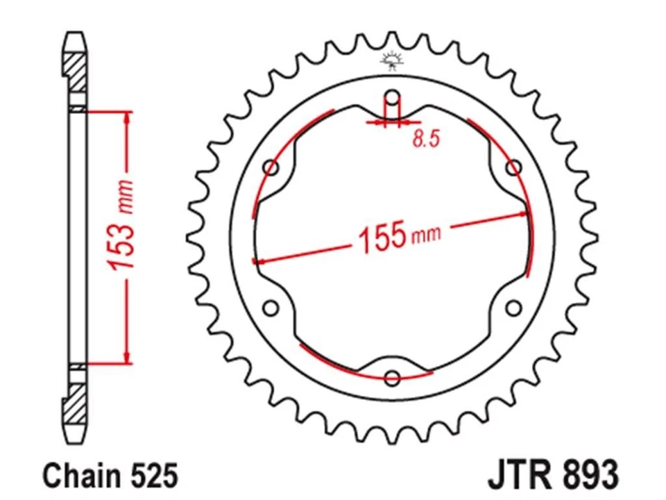 SUPERSPROX Stahl Kettenrad passt an KTM LC8 1290 SuperDuke schwarz 38Zähne - Bild 2 von 2
