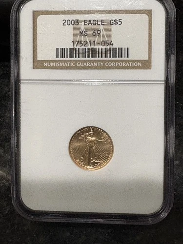 2003 American Eagle $5 Gold Coin NGC MS 69 1/10 oz. NGC 175211-054