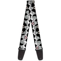 Guitar Strap - Bugs Bunny Close-Up Expressions Black (Us Import) ACC NEU