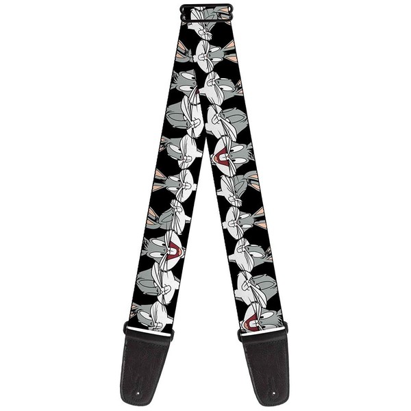 Guitar Strap - Bugs Bunny Close-Up Expressions Black (Us Import) ACC NEU-image